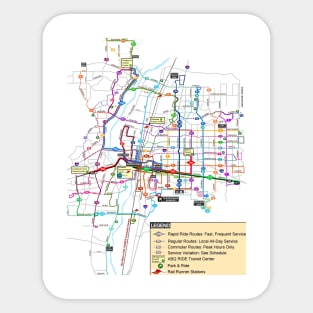 Albuquerque System / Transit Map - USA Sticker